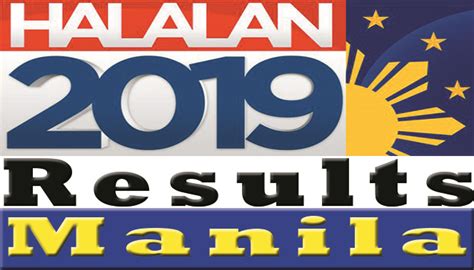 Halalan 2019 MANILA Election Results .